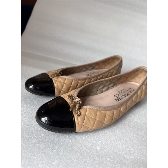 PAUL MAYER Womens Nude Tan Titou Cap Toe Block Heel Slip On Leather Flats 8.5B - Picture 11 of 14